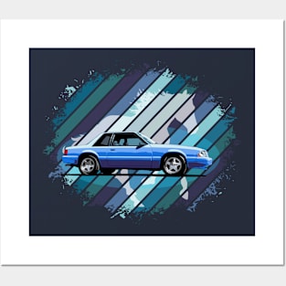 Blue 88 Fox Body Mustang Posters and Art